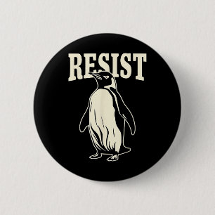 Badge Rond 5 Cm Manifestation de Pingouins Contre Tari