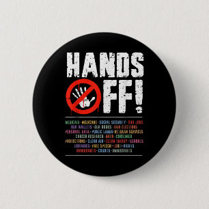 Badge Rond 5 Cm Manifestation De Sécurité Sociale Et Medicare Pro
