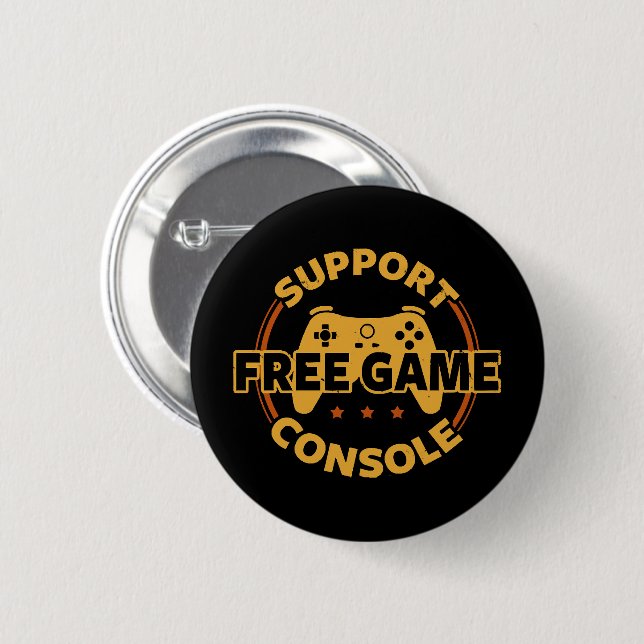 Badge Rond 5 Cm Manifestation drôle de console de jeu de jeu vidéo (Devant & derrière)