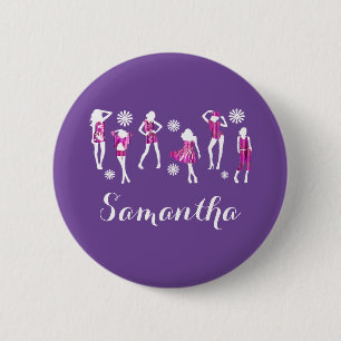 Badge Rond 5 Cm Mannequins Girly de filles