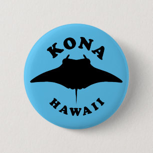 Badge Rond 5 Cm Manta Ray Plongée à Kona, Hawaii
