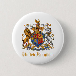 BADGE ROND 5 CM MANTEAU D'ARMES DU ROYAUME-UNI
