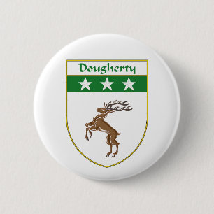 Badge Rond 5 Cm Manteau de Dougherty des bras/de crête de famille