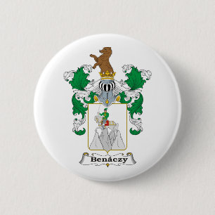 Badge Rond 5 Cm Manteau de famille de Benaczy des bras hongrois