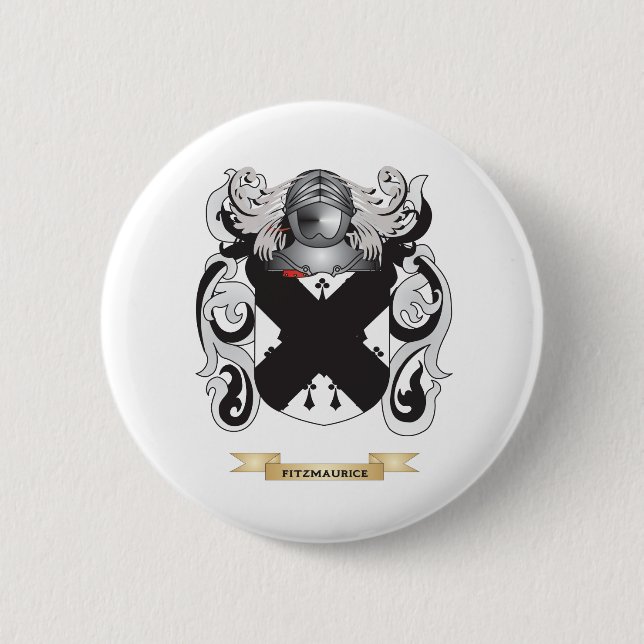 Badge Rond 5 Cm Manteau de Fitzmaurice des bras (Devant)