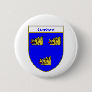 Badge Rond 5 Cm Manteau de Gordon des bras/de crête de famille