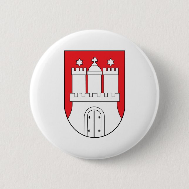 Badge Rond 5 Cm Manteau de Hambourg des bras (Devant)