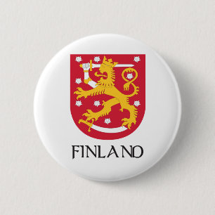 Badge Rond 5 Cm Manteau de la Finlande des bras