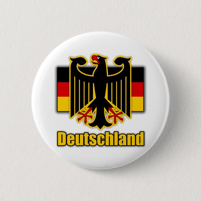 Badge Rond 5 Cm Manteau de l'Allemagne des bras (Devant)
