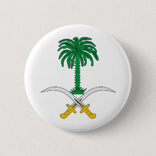 Badge Rond 5 Cm Manteau de l'Arabie Saoudite des bras
