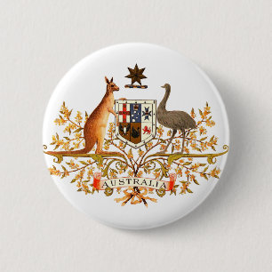 Badge Rond 5 Cm manteau de l'australie des bras