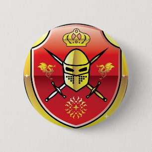 Badge Rond 5 Cm Manteau de logo royal de chevalier de bras