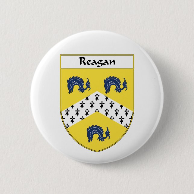 Badge Rond 5 Cm Manteau de Reagan des bras/de crête de famille (Devant)