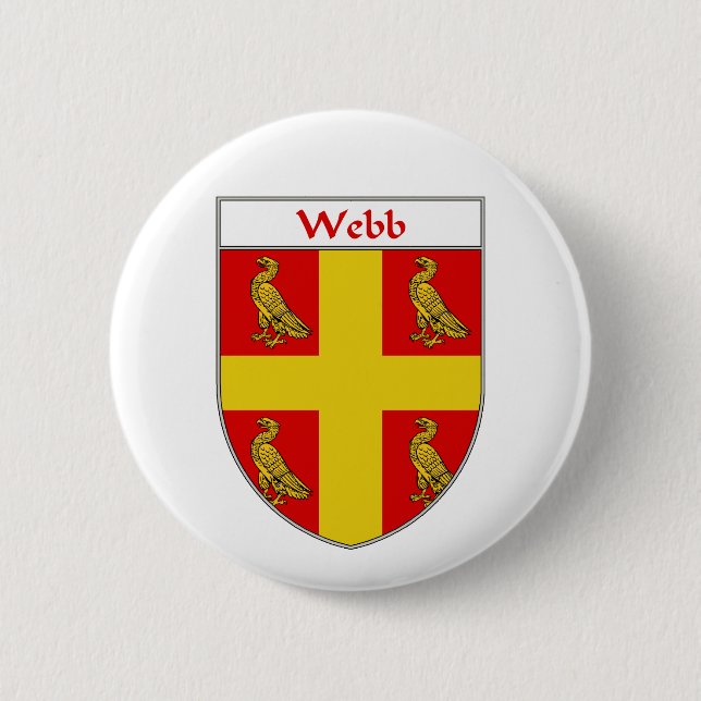 Badge Rond 5 Cm Manteau de Webb des bras/de crête de famille (Devant)