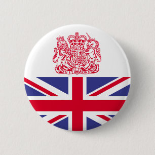 Badge Rond 5 Cm Manteau des bras BRITANNIQUE