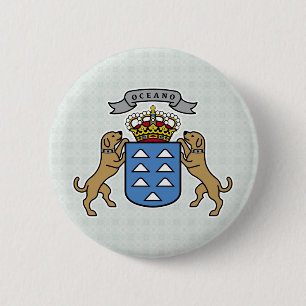 Badge Rond 5 Cm Manteau des Îles Canaries de détail de bras