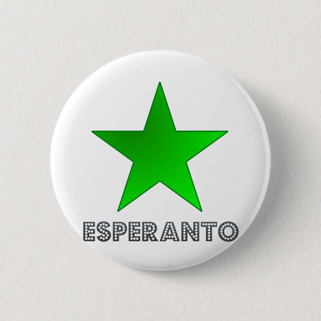Badge Rond 5 Cm Manteau d'espéranto des bras (Devant)