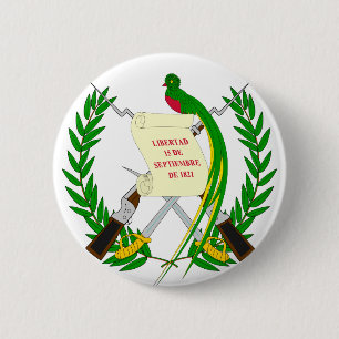 Badge Rond 5 Cm Manteau du Guatemala des bras GT