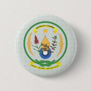 Badge Rond 5 Cm Manteau du Rwanda de détail de bras