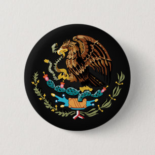 Badge Rond 5 Cm Manteau mexicain de bouton de bras