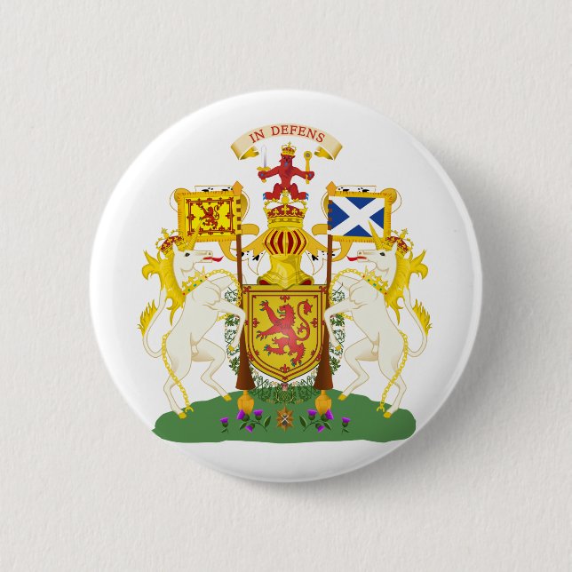 Badge Rond 5 Cm Manteau officiel de l'Ecosse de symbole (Devant)