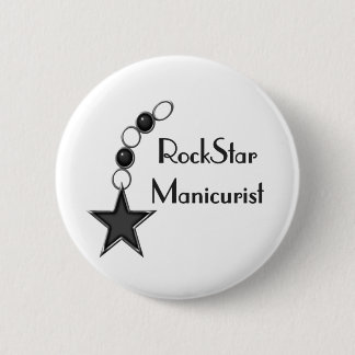 Badge Rond 5 Cm Manucure de vedette du rock