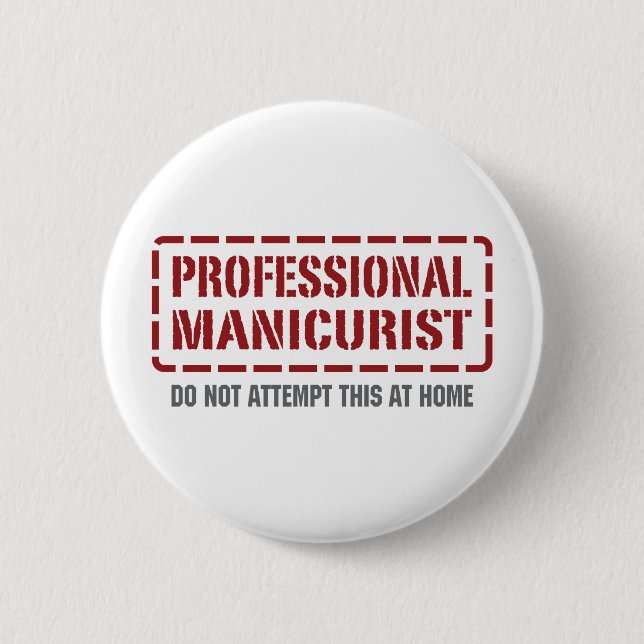 Badge Rond 5 Cm Manucure professionnel (Devant)