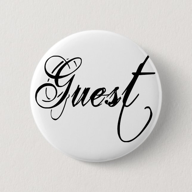 Badge Rond 5 Cm Manuscrit grunge de Naughy - noir d'invité (Devant)