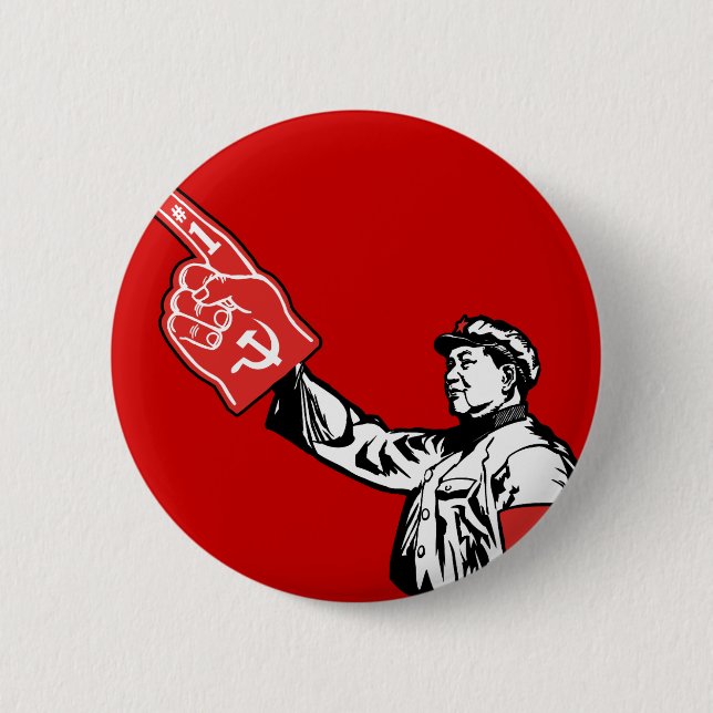 Badge Rond 5 Cm Mao - le communisme est #1 (Devant)