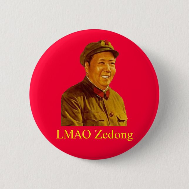 Badge Rond 5 Cm mao, LMAO Zedong (Devant)