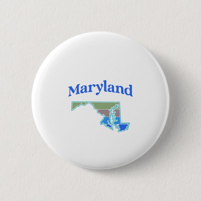 Badge Rond 5 Cm Map of Maryland (Devant)