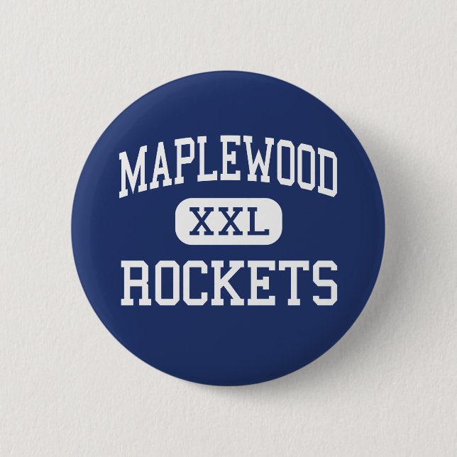 Badge Rond 5 Cm Maplewood - Rocket - lycée - Cortland Ohio (Devant)
