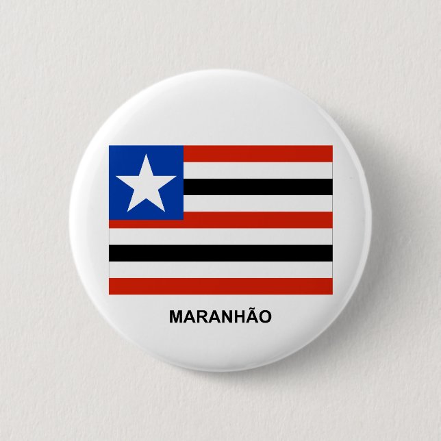 Badge Rond 5 Cm Maranhão, drapeau du Brésil (Devant)