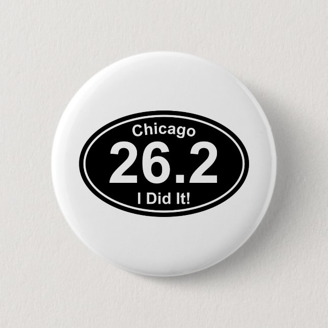 Badge Rond 5 Cm Marathon de Chicago (Devant)