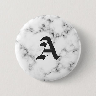 Badge Rond 5 Cm Marble monogram