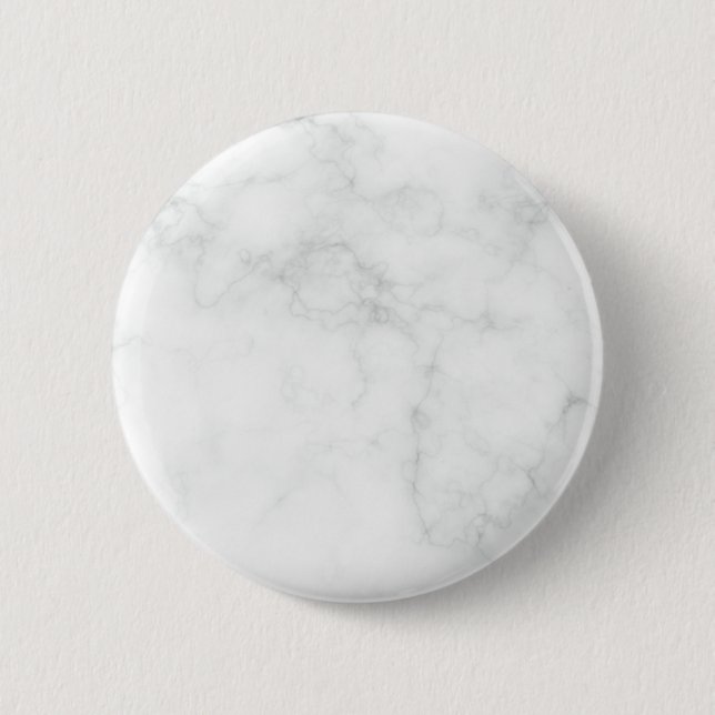 Badge Rond 5 Cm Marbre Blanc Moderne (Devant)