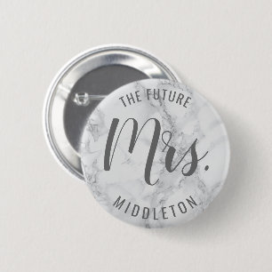 Badge Rond 5 Cm Marbre gris - future Mme