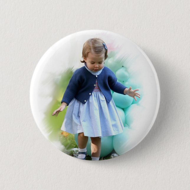 Badge Rond 5 Cm Marche de princesse Charlotte Elizabeth (Devant)