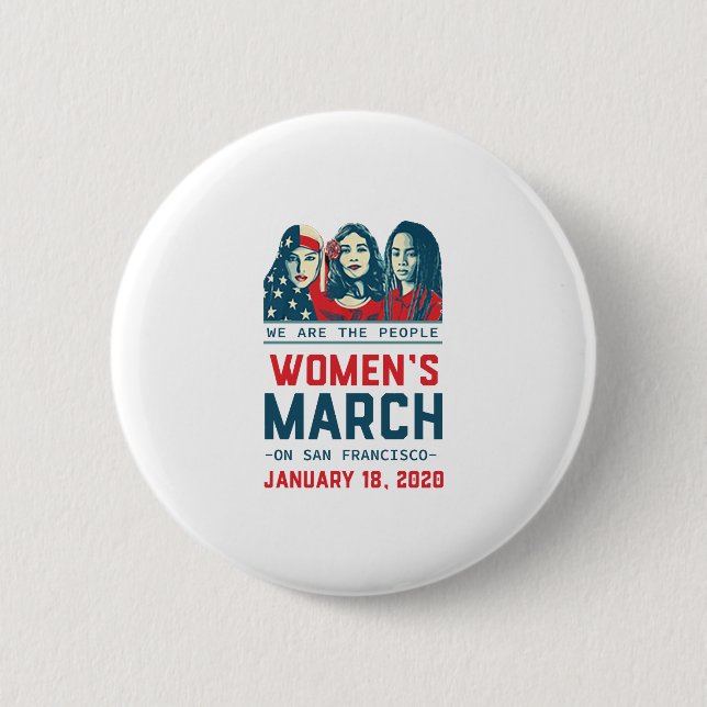 Badge Rond 5 Cm Marche des femmes de San Francisco 2020 (Devant)