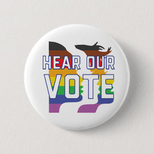 Badge Rond 5 Cm Marche des femmes SF - Fierté - Entendez notre vot