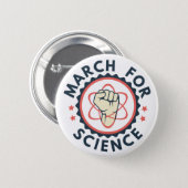Badge Rond 5 Cm Marche pour la science (Devant & derrière)