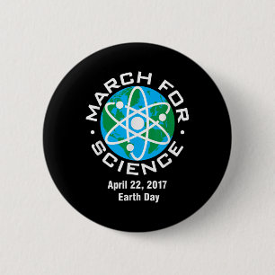 Badge Rond 5 Cm Marche Pour Le Jour des terres Scientifique 2017