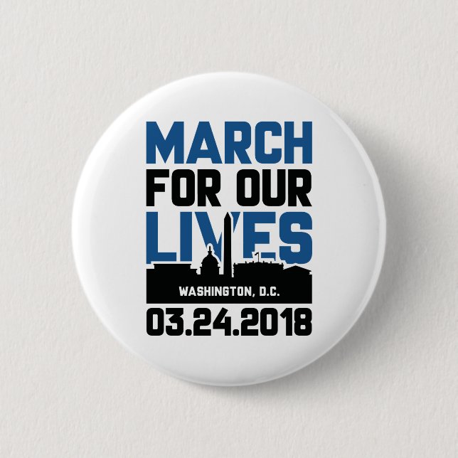 Badge Rond 5 Cm Marche pour nos vies Washington DC (Devant)