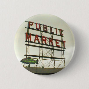 Badge Rond 5 Cm Marché public à Seattle, WA