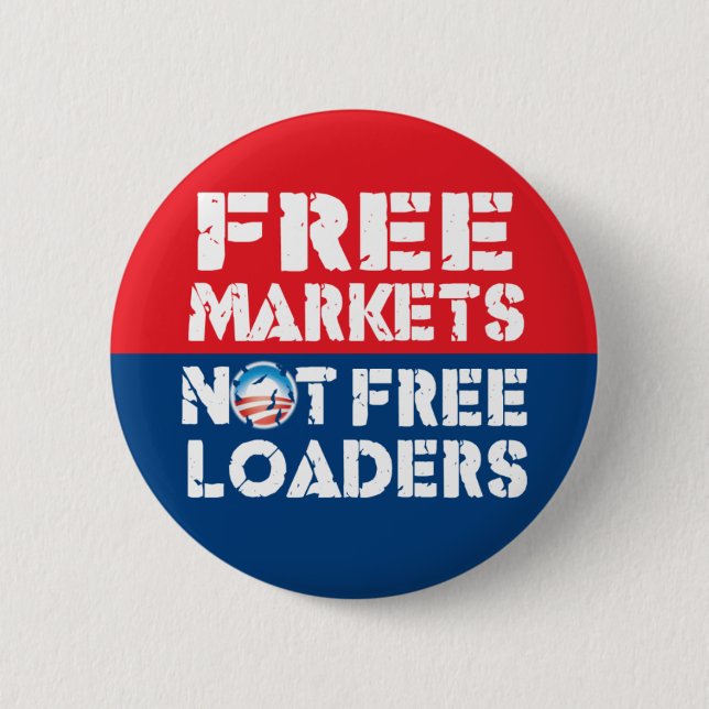 Badge Rond 5 Cm Marchés libres - pas pique-assiettes (Devant)