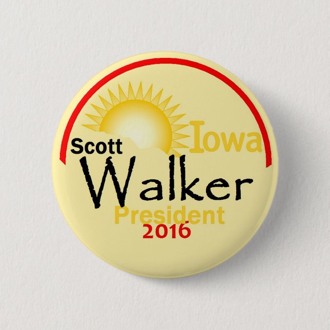 Badge Rond 5 Cm MARCHEUR 2016 de Scott (Devant)
