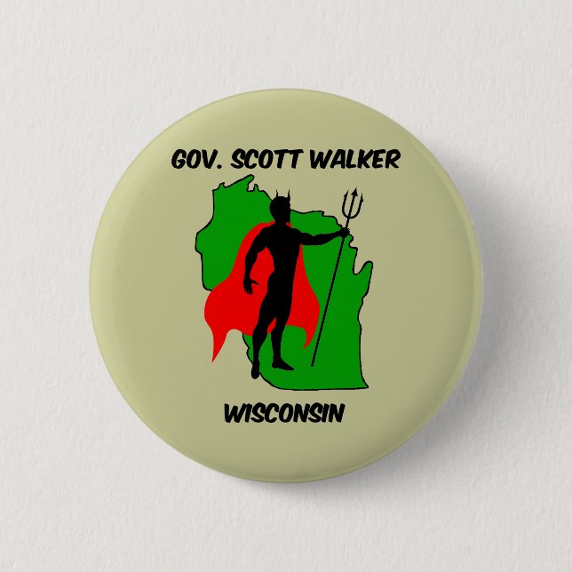 Badge Rond 5 Cm Marcheur de gouvernement Scott (Devant)