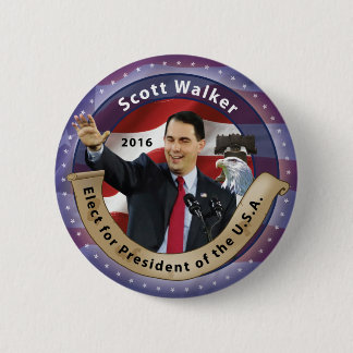 Badge Rond 5 Cm Marcheur de Scott pour le président des Etats-Unis