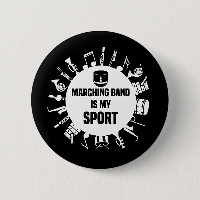 Badge Rond 5 Cm Marching Band Est Mon Sport (Devant)