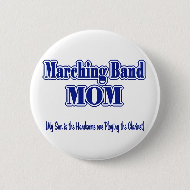 Badge Rond 5 Cm Marching Band Maman/ Clarinet (Devant)
